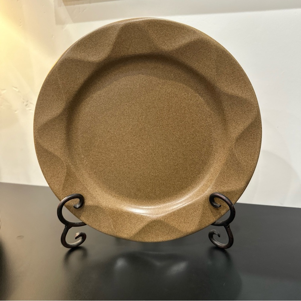 Dansk Origami Sandstone Set (6) Salad Plates wave 9 5/8” Japan